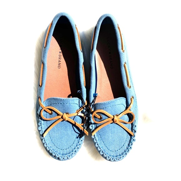 Lucky Brand Shoes - Lucky Brand Denim Print Moccasins